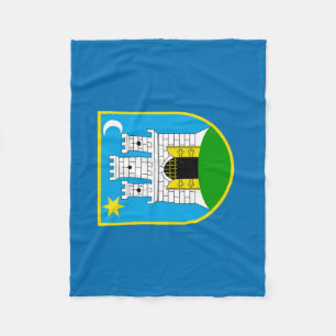 Flag of Zagreb, Croatia Fleece Blanket