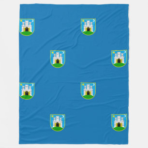 Flag of Zagreb, Croatia Fleece Blanket