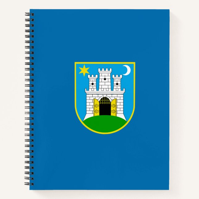 Flag of Zagreb, Croatia Notebook (Front)