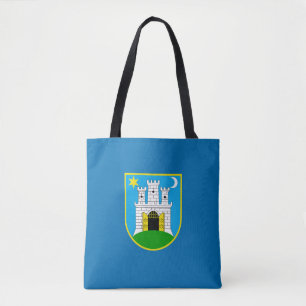 Flag of Zagreb, Croatia Tote Bag