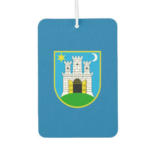 Flag of Zagreb, Croatia Tri-fold Wallet Car Air Freshener