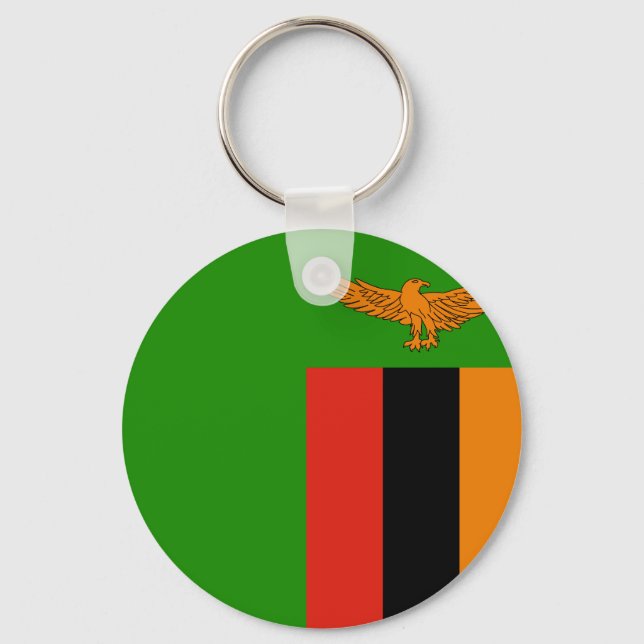 Flag of Zambia Key Ring (Front)