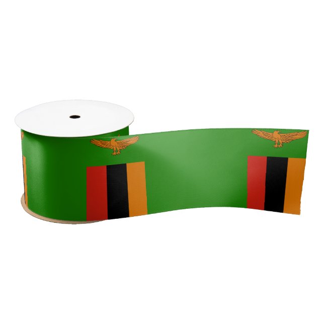 Flag of Zambia Satin Ribbon (Spool)