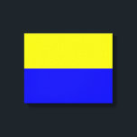 Flag of Zandvoort Canvas Print<br><div class="desc">Flag of Zandvoort,  The Netherland
 The flag consists of two horizontal stripes of equal width,  the upper one yellow and the lower one blue</div>
