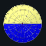 Flag of Zandvoort Dartboard<br><div class="desc">Flag of Zandvoort,  The Netherland
 The flag consists of two horizontal stripes of equal width,  the upper one yellow and the lower one blue</div>