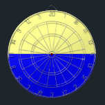 Flag of Zandvoort Dartboard<br><div class="desc">Flag of Zandvoort,  The Netherland
 The flag consists of two horizontal stripes of equal width,  the upper one yellow and the lower one blue</div>