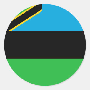 Flag of Zanzibar Classic Round Sticker