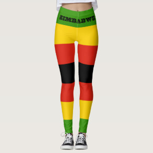 Flag of Zimbabwe Africa Leggings