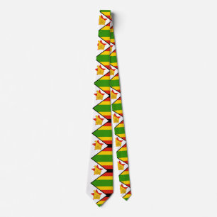 Flag of Zimbabwe Africa Tie
