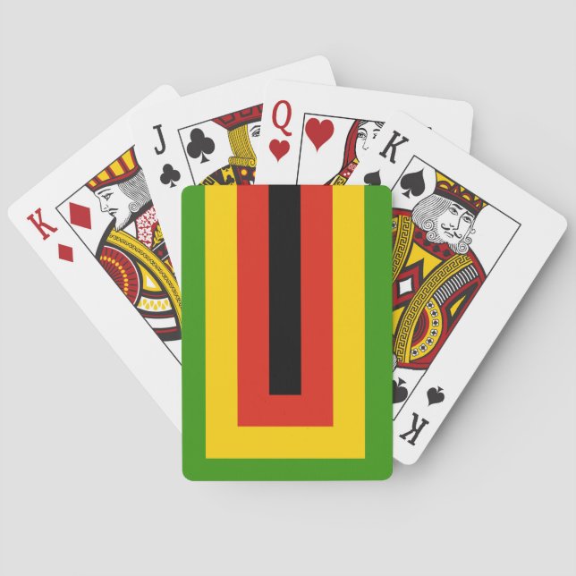 Flag of Zimbabwe African National Union Playing Cards (Back)