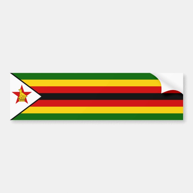Flag of Zimbabwe Bumper Sticker (Front)