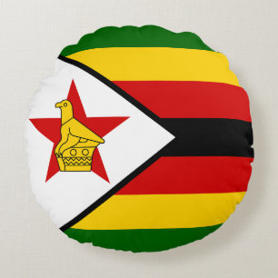 Flag of Zimbabwe Round Cushion