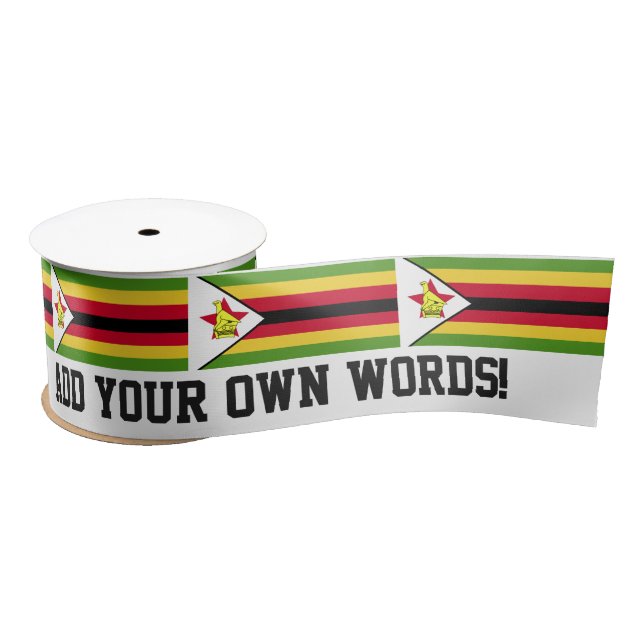 Flag of Zimbabwe Satin Ribbon (Spool)