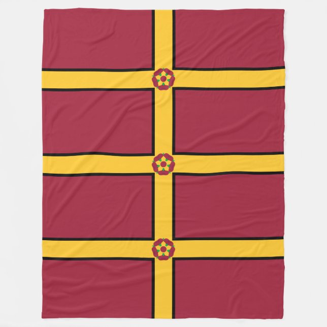Flag on Northamptonshire Fleece Blanket (Front)