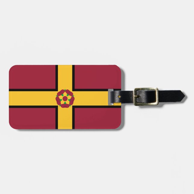 Flag on Northamptonshire Luggage Tag (Front Horizontal)