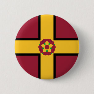 Flag on Northamptonshire Pinback Button