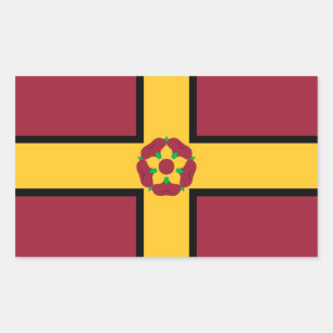 Flag on Northamptonshire Rectangular Sticker