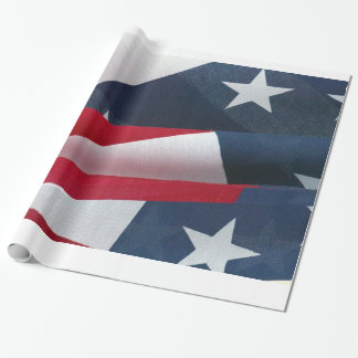 Flag on wrapping paper