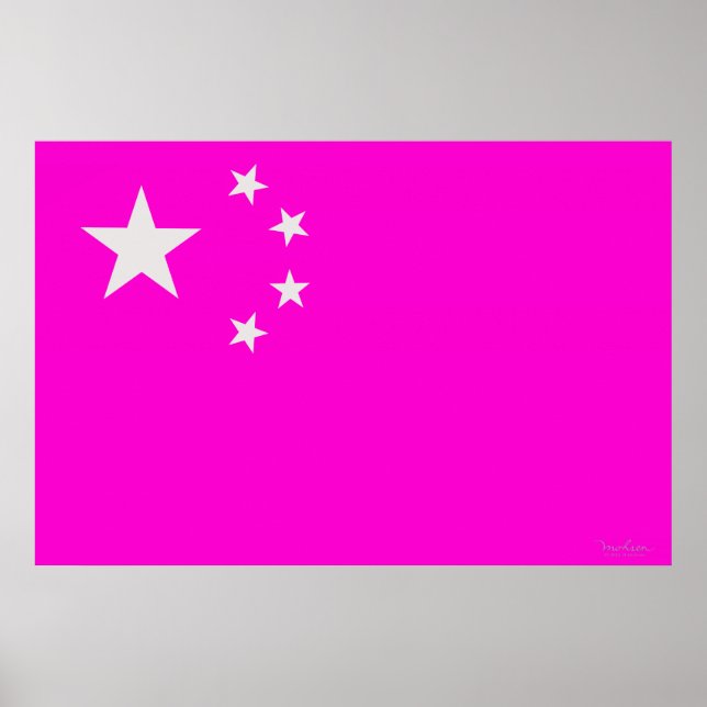 Flag Optical Illusion - China Poster (Front)
