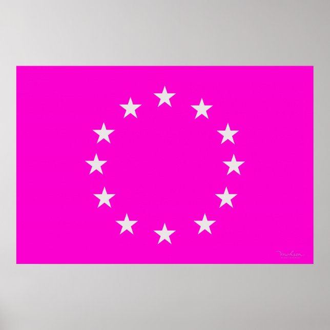 Flag Optical Illusion - EU Poster (Front)