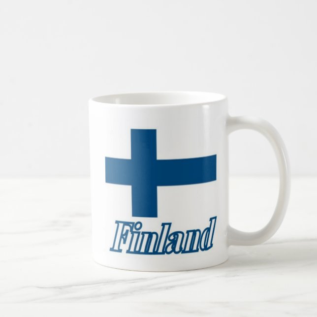 Flag over Finland Design Coffee Mug (Right)