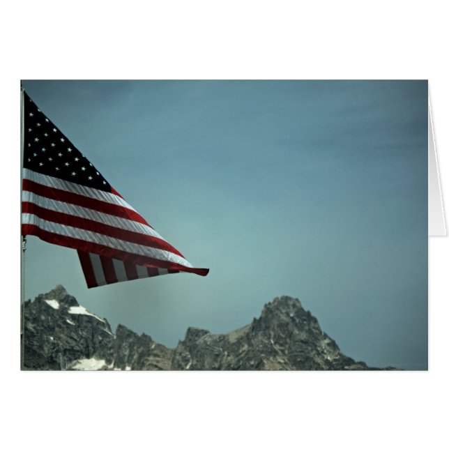 Flag Over Teton Card (Front Horizontal)