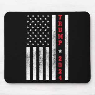 Flag Patriotic 4th Of July Trump 2024 Mouse Mat