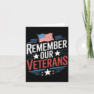 Flag Patriotic Memorial Day Remember Veterans Card
