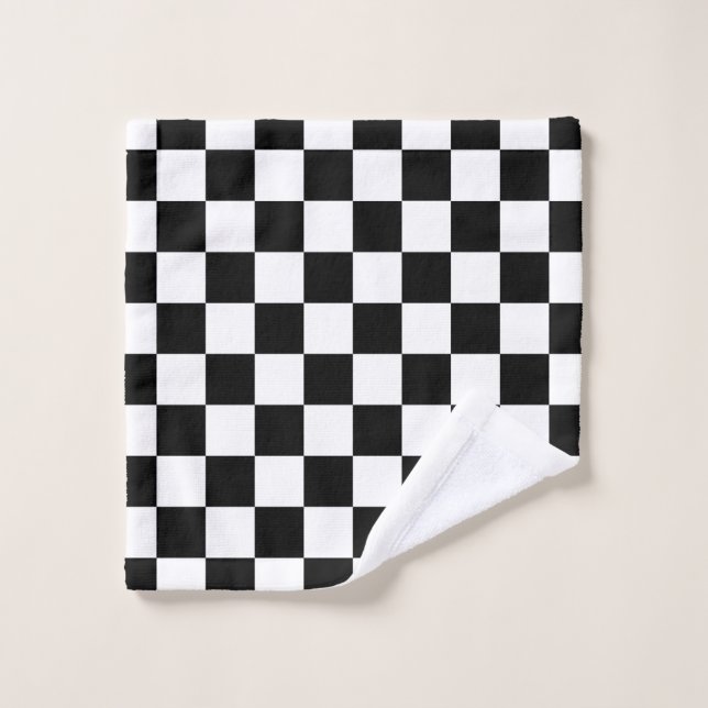 Flag pattern. Checkered flag. Drop board Wash Cloth (Wash Cloth)