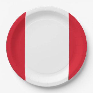 Flag: Peru Paper Plate