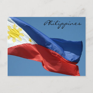 flag philippines postcard
