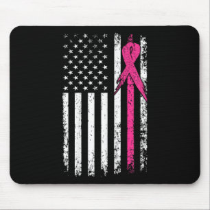 Flag Pink Ribbon Breast Cancer Awareness Month Mouse Mat