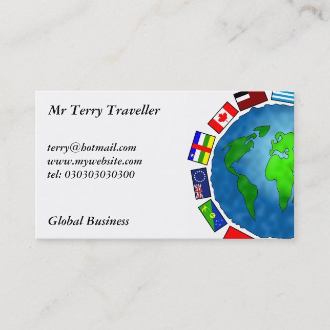 Flag Planet, Business Card (Front)
