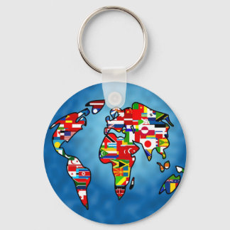 Flag Planet Key Ring