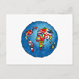 Flag Planet Postcard