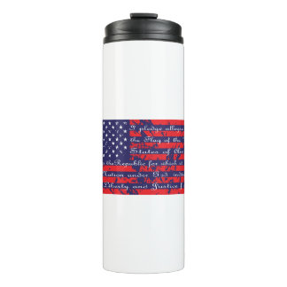 Flag-Pledge Thermal Tumbler