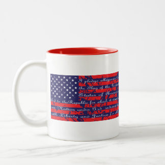 Flag-Pledge Two-Tone Coffee Mug