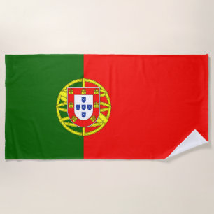 Flag Portugal Beach Towel