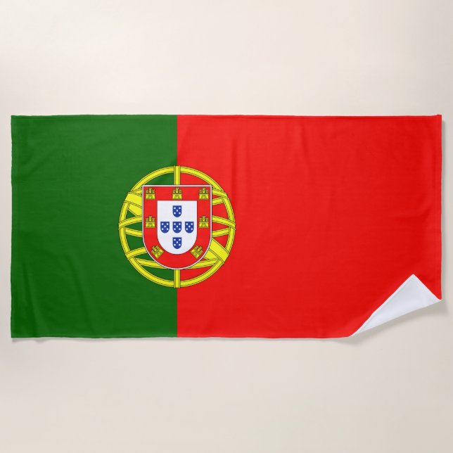 Flag Portugal Beach Towel (Front)