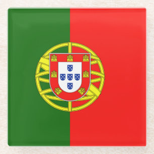 Flag Portugal Glass Coaster