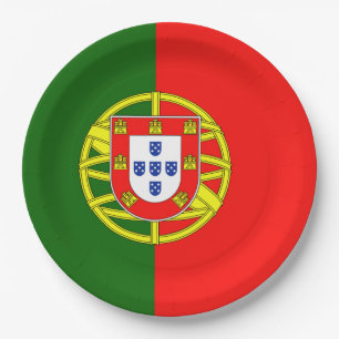 Flag Portugal Paper Plate