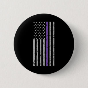 Flag Purple Strip Memories Problem Heimer 6 Cm Round Badge
