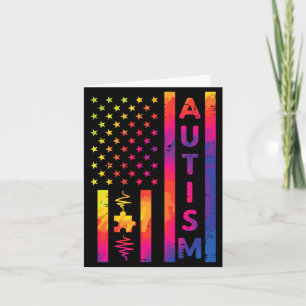 Flag Rainbow Tie Dye Au Puzzle Patriot Men Women Card