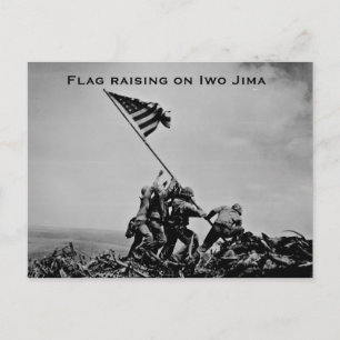 Flag raising on Iwo Jima Postcard