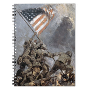 Flag-raising on Mount Suribachi, Iwo Jima, 1945 Notebook