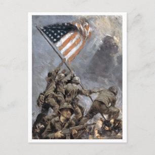 Flag-raising on Mount Suribachi, Iwo Jima, 1945 Postcard