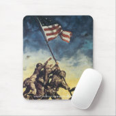 Flag Raising Over Iwo Jima Mouse Mat (With Mouse)