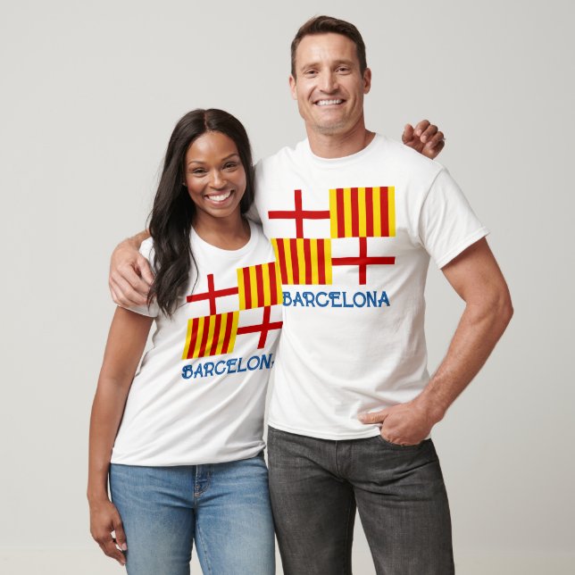 Flag Red White Yellow Barcelona Nationalist Art T-Shirt (Unisex)