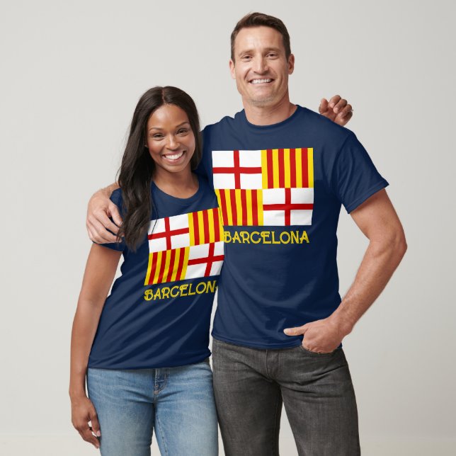 Flag Red White Yellow Barcelona Nationalist Art T-Shirt (Unisex)
