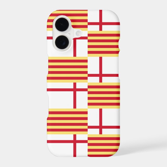 Flag Red White Yellow Barcelona Vector Art (Back)